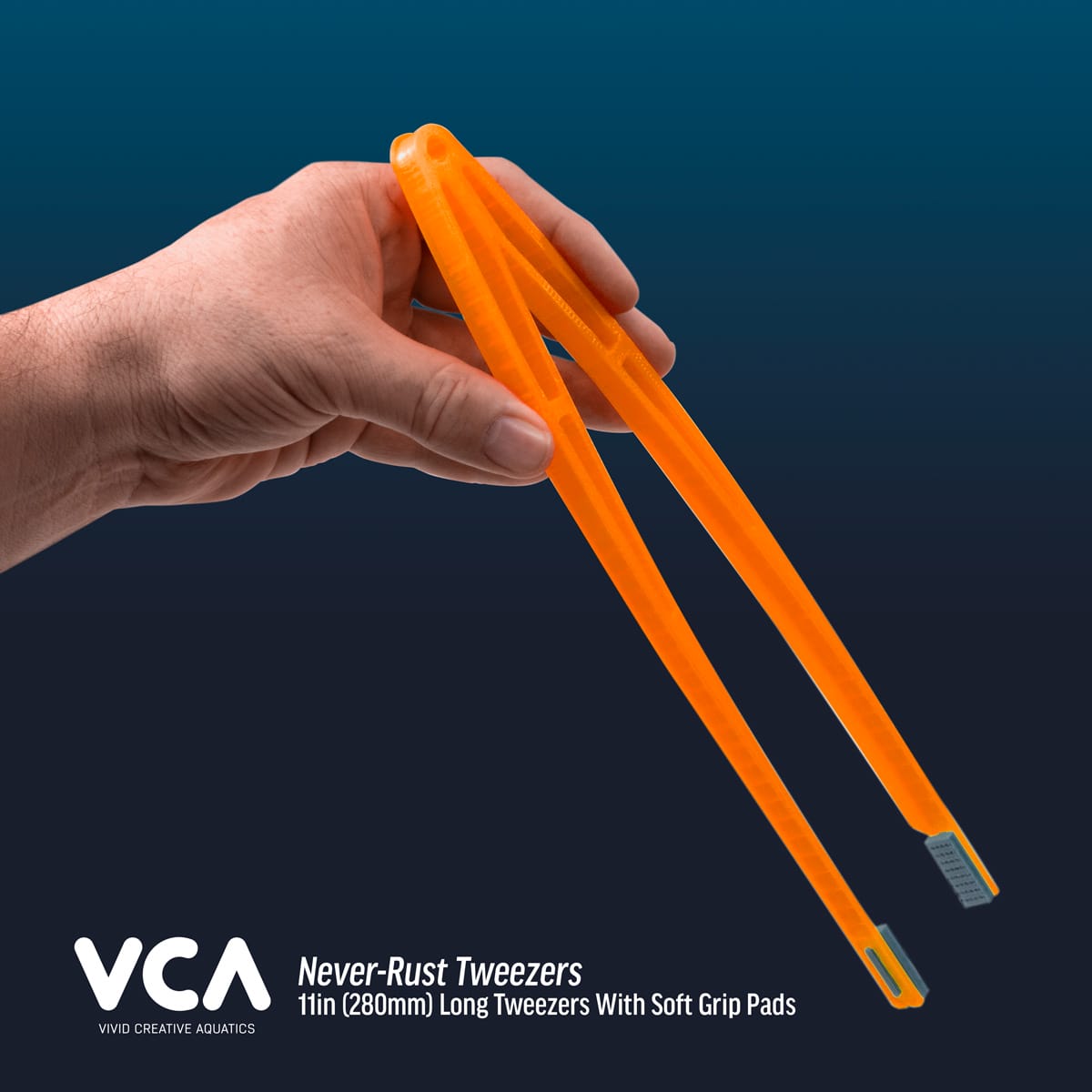 11in (280mm) Never-Rust Tweezers – Sunset Orange – Frags 2 Fishes